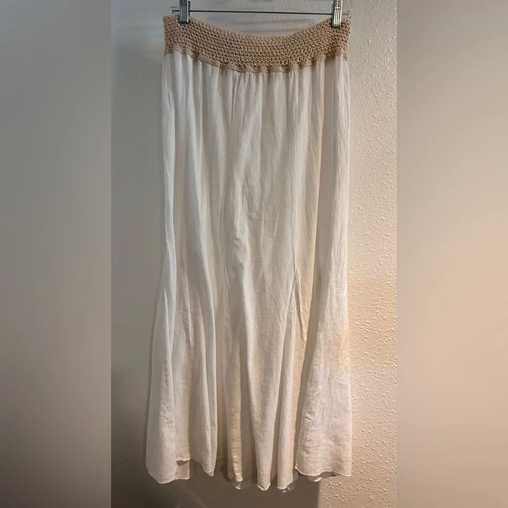 VENUS White and Tan Maxi Skirt - Picture 2 of 6